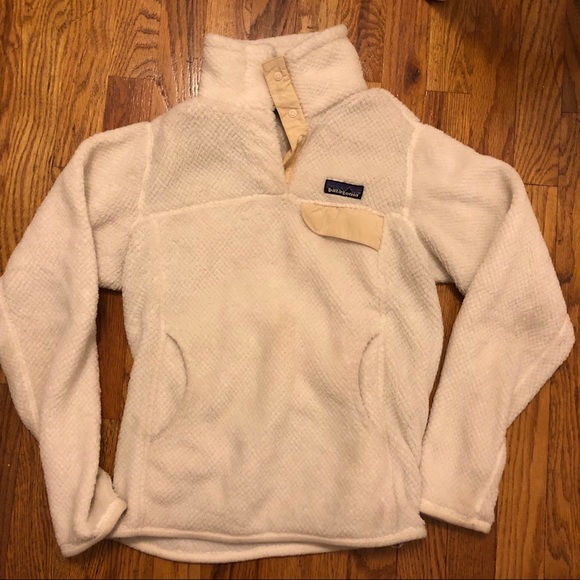 patagonia white fuzzy jacket